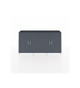 Arges Konsol 4 Raflı 4 Kapaklı 176x30x99 Antrasit-Antrasit/Aytaşı