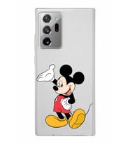 Samsung Galaxy Note 20 Ultra Kapak Mickey Mouse Tasarımlı Şeffaf Silikon Kılıf