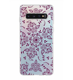 Samsung Galaxy S10 Kapak Nostalji Desen Tasarımlı Şeffaf Silikon Kılıf