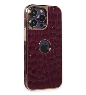 Newface Apple iPhone 14 Pro Max Kılıf Snake Kapak - Derin Mor