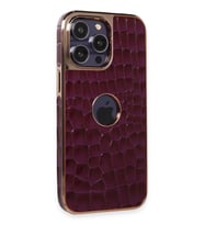 Newface Apple iPhone 14 Pro Max Kılıf Snake Kapak - Derin Mor