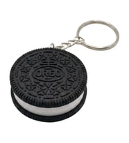 Oreo Bisküvi Tasarımlı 3D Baskı Anahtarlık - Eğlenceli Çanta ve Anahtar Aksesuarı