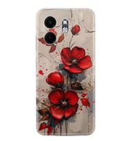 Infinix Hot 50i Kılıf Boutique Baskılı Resimli Kırmızı Çiçek Pcode -098