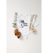 Unisex Bebek Kahve Ve Huzur Baskılı Body Zıbın