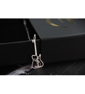 Gitar Adı Kolye Müzisyen Gitar Çalan için Mükemmel Hediye Hediye