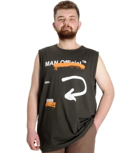 Mode XL Büyük Beden Erkek Atlet MAN 23009 Haki