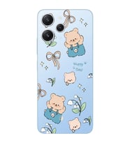 Xiaomi Redmi 12 Uyumlu Uyumlu Happy Bears Tasarımlı Şeffaf Telefon Kılıfı