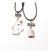 TEDZ COLLECTİON Coffee Unicorn Arkadaşlık Kolyesi