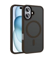 Coverzone ?Phone 16 Plus ile Uyumlu Sert PC Arka Y�zey Wireless ?arj �zellikli Buzlu Saydam ZF Kapak