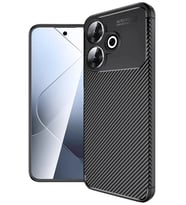 Redmi 13 4G Kılıf Auto Focus Karbon Kapak - Siyah