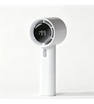 Lexroo DD5024 Dijital LED Göstergeli Portatif Soğutucu El Fanı - Beyaz