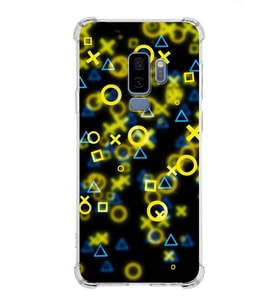 Samsung Galaxy S9 Plus  Köşe Korumalı Antişok Kapak  Semboller Tasarımlı Şeffaf  Kılıf