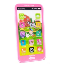 Oyuncak Dokunmatik Cep Telefonu Türkçe Sesli 12 Fonksiyonlu Pembe