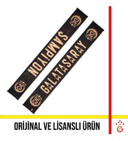 Galatasaray Lisanslı Özel 2025 Şampiyonluk Şal Atkı (Siyah)