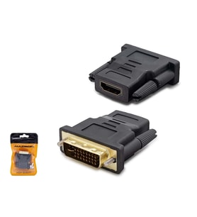 Hadron HDX1260 DVI (M) 24+5 - HDMI (F) Dönüştürücü Adaptör - Siyah