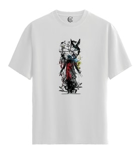 Timewalker - %100 Pamuklu Erkek Beyaz Tişört - Premium Quality