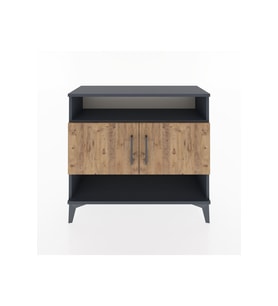 Arges Şifonyer 3 Raflı 2 Kapaklı 88x30x80 Antrasit-Çam