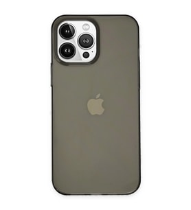 iPhone 14 Pro Kılıf Pc Sert Şeffaf Kapak - Siyah