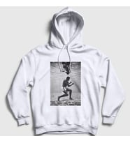 Presmono Unisex Beyaz Pool Muhammed Ali Kapüşonlu Sweatshirt 230587tt