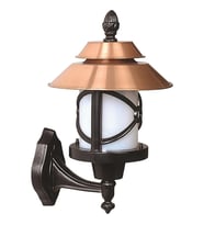 AVONNI BAP-68049-BKR-M3-OP Kahverengi/Siyah Boyalı Dış Mekan Aydınlatma E27 Aluminyum Polikarbon Cam 33x30cm
