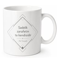 Minimalist Kişiye Özel Sade Tasarım Baskılı Kupa Bardak Hediyelik Hediye