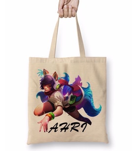 Ahri League of Legends Oyun Darius Yasuo Jinx Morgana Katarina Ezreal Bez Çanta Uzun Saplı