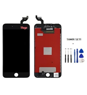 Tkgz - iPhone 6S PLUS Uyumlu Lcd Ekran Dokunmatik -A- Kalite (LW MARKA) SİYAH + TAMİR SETİ