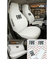 Fiat Logolu Oto Koltuk Kılıfı Ön Arka Set – Penye Likralı Universal Koltuk Koruyucu Servis Kılıfı