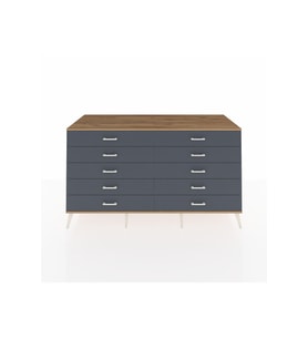 Kronos Konsol 10 Çekmeceli  176x59x99 Aytaşı-Çam/Antrasit