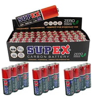 Supex R6 1.5 Volt Çinko Karbon AA Kalem Pil 60'lı Kalem Pil (Siyah)