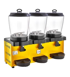 Remta Royal Mini Üçlü Şerbet ve Ayran Soğutucu 11+11+11 L, Sarı