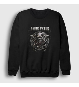 Presmono Unisex Siyah Skull Dying Fetus Sweatshirt 387683tt