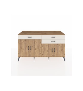 Kronos Konsol 2 Raflı 3 Çekmeceli 4 Kapaklı 176x59x99 Çam-Çam/Aytaşı