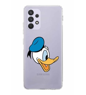 Samsung Galaxy A32  Kamera Korumalı  Kapak Donald Duck Tasarımlı  Şeffaf Kılıf