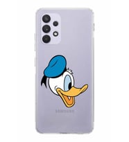 Samsung Galaxy A32  Kamera Korumalı  Kapak Donald Duck Tasarımlı  Şeffaf Kılıf