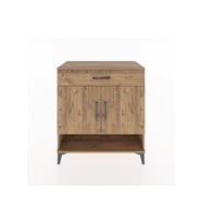 Hyperion Şifonyer 3 Raflı Tek Çekmeceli 2 Kapaklı 88x44x96 Çam-Çam