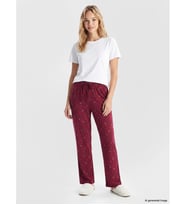 LCW DREAM Bordo Desenli Kadın Pijama Alt