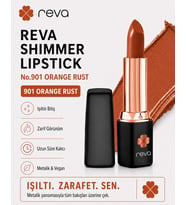 Shimmer Lipstick Orange Rust - Işıltı Ruj - No: 901 - Vegan & Temiz Içerik