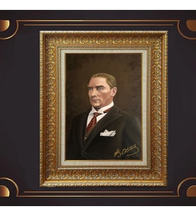 ÖZEL SERİ ALTIN VARAKLI ATATÜRK TABLO S1022