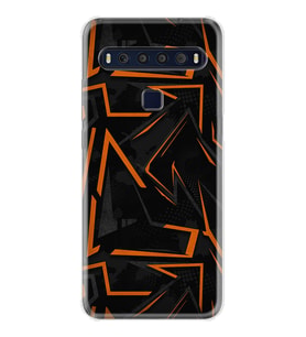 TCL 10L 10 Plus 10SE 20E 20SE 30SE L7 Kılıf Desemli Silikon Zigzaglar 1651
