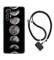Xiaomi 12 Lite Kılıf Resimli Boyun Askılı İpli Desenli Silikon Great Moons 1354