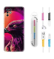INFINIX Note 11 Pro Note 10 Hot 9 Play Kılıf Kablo Koruma Spiral Silikon Red Eagle 1752