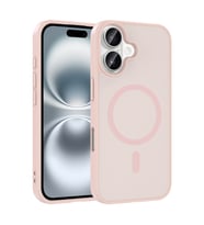 iPhone 16 Kılıf M-safe Şarj Özellikli Babet Kılıf (Pembe)