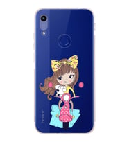 Huawei Honor 8a Uyumlu Kamera korumalı Kapak Vespagirl Tasarımlı  Şeffaf Kılıf