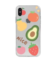 Iphone X / Xs Uyumlu Meyve Desenli Şeffaf Telefon Kılıfı