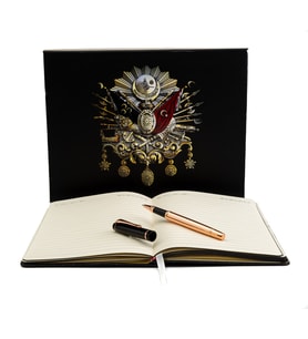 Özel Osmanlı Kutulu Roller Kalem ve Defter Seti