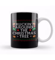 Rugby Ruckin Around The Christmas Tree Kupa Bardak Porselen