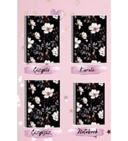Büyülü yapraklar defter seti A4 defter çizgili + kareli + çizgisiz + A5 notebook defter