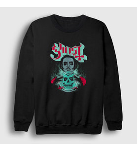 Presmono Unisex Siyah Fortune Teller Ghost Sweatshirt 51804tt