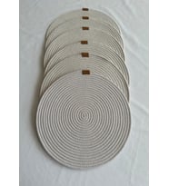 Yuvarlak Supla Amerikan Servis Sofra Altlığı, Masa Dekoru Beyaz 33cm 6lı